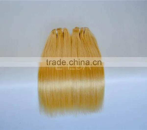 Dark Ash Blonded Virgin Asian Remy Hair Golden Blonde Remy Hair Weft Supplier's Choice photo-5