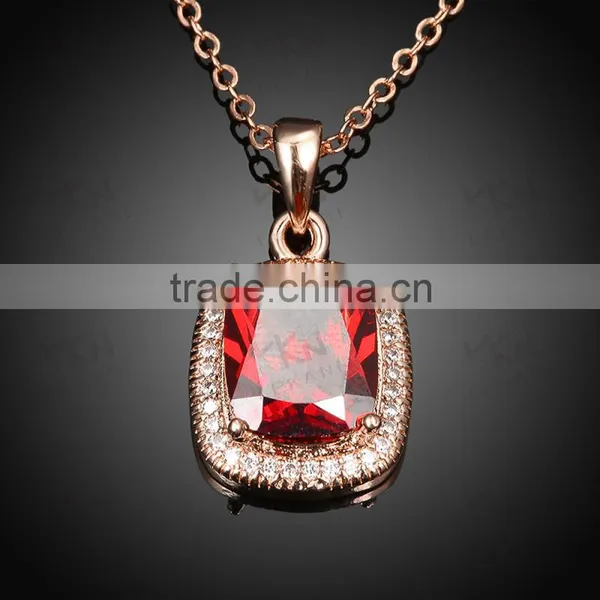 18 Carat Golden Plated Jewelry Necklace,zirconia Necklaces photo-3