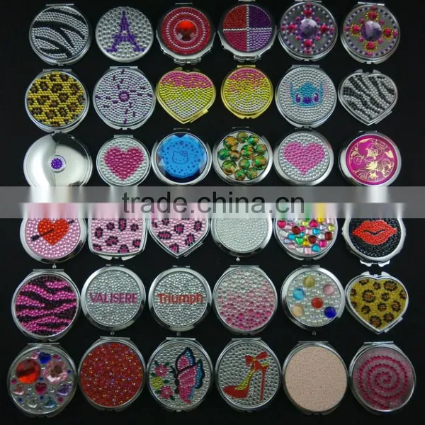 2015 Costomized Mirror Metal Bling Pill Box Crystal Perfume Bottle photo-5