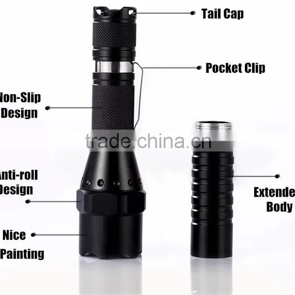 (130212) Military Level/Tactical/Led Flashlight Police With 18650 Battery photo-2