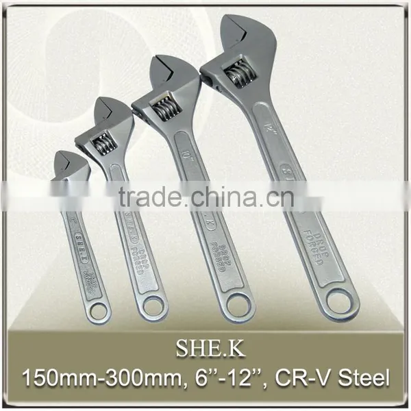 Pearl Nickel Polished Hand Tools Adjustable Wrench
