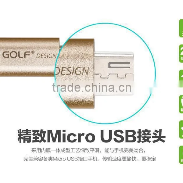 For IPhone 5 5S Fast Charging USB Data Cable Gold Nylon 2M Metal Plug 2.1A USB Data Cable For IPhone 6 6s IPad TB-0371 photo-2