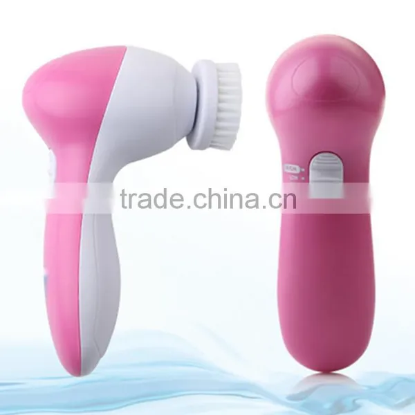 Beauty Personal Care Battery Operate Electric Face Massager and Facial Brush 5 in 1
