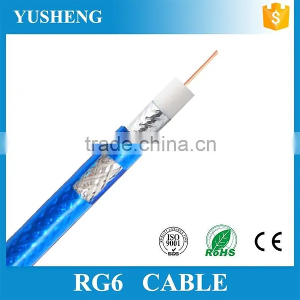 Rg6 Coaxial Cable 18AWG With CCS/CCA/Bare Copper 75ohm Coaxial Cable RG6 305M/Wooden Spool photo-4
