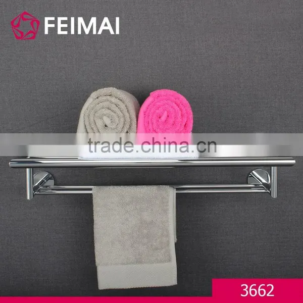 New 2016 Wall Mounted Bracket Hotel Style Towel Rack Shelf Bar photo-2