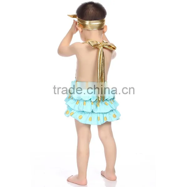 YiWu KaiYa Wholesale Golden Baby Romper With Ruffle Supplier's Choice photo-2