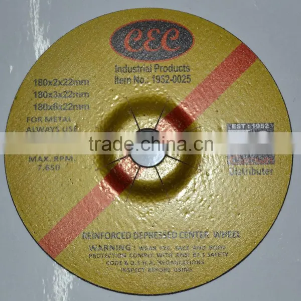 7inch 180X3X22.2mm DEPRESS Cutting Disc for Metal/steel photo-2