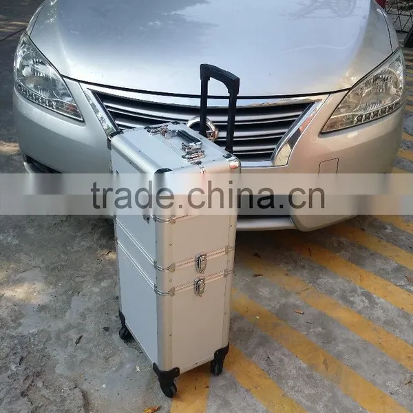 Professional Aluminum Trolley Rooling Make up Beauty Cosmetic Case photo-6