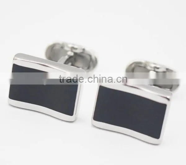 Wholesale Black Stainless Steel Custom Men's Cufflinks photo-6