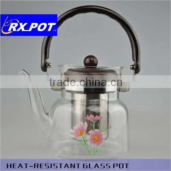 Creative Life Series - Glass Tea Pot + Tea Infuser Strainer ,Lead-free Heat-resistant Borosilicate Glass 600B/1400B/2000B photo-5