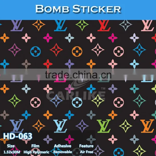 HD-061 CARLIKE Hot Sale Car Bomb Sticker Vehicle Wrap PVC Material photo-3