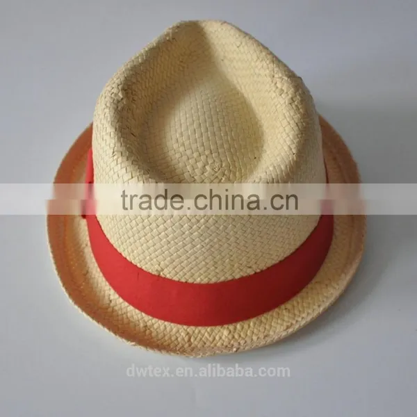 High Quality Red Band 100% Paper Straw Forage Hat photo-3