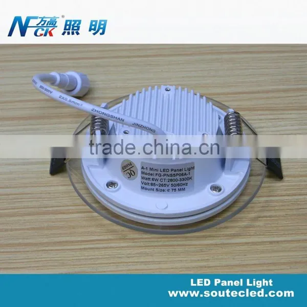 High Efficiency Recessed Ceiling Urltra Slim Round Led Panel Light 85-265v 6w Round Led Panel Light photo-2