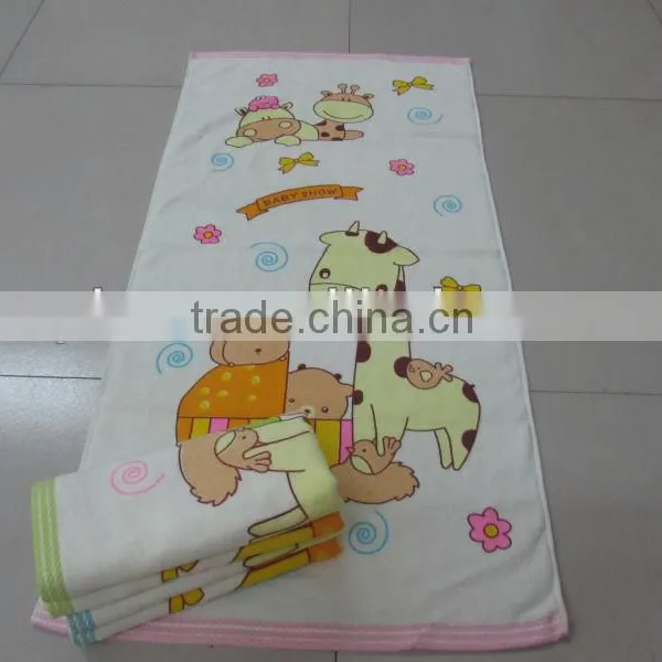 100% Cotton Animal Printed Bath Towels