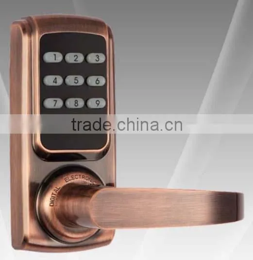 New Zinc Alloy Handle Push Button Digital or Key Code Door Locks photo-3