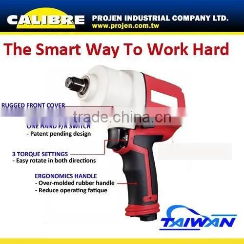 CALIBRE Aluminum Housing Twin Hammer 1/2" Air Impact Wrench Air Impact Gun photo-2