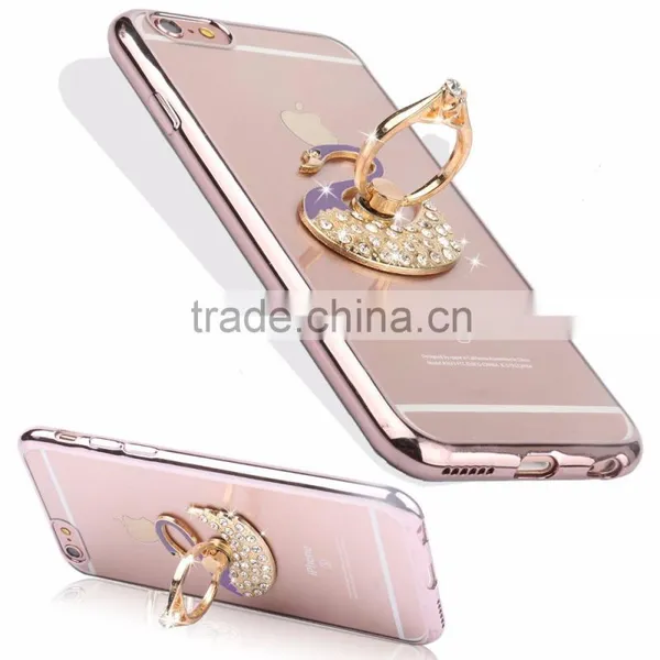 Samco Luxury Updated Re-Usable Metal Stainless Phone & Tablet Anti Drop Ring Stand Holder With Diamonds for Any Smartphones photo-2