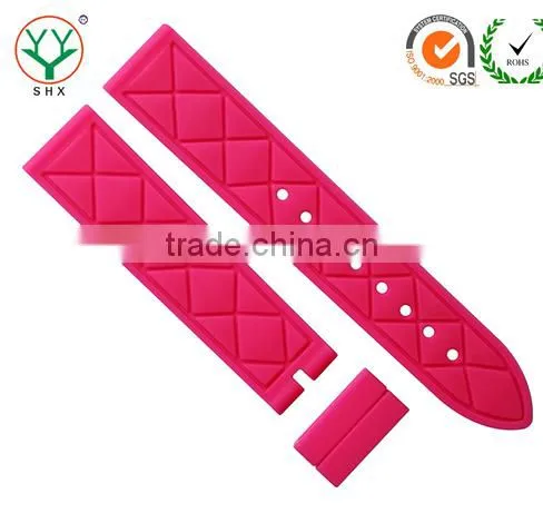 2016 Novelty Custom Design Rubber Silicone Watch Band With Logo Embossed photo-3