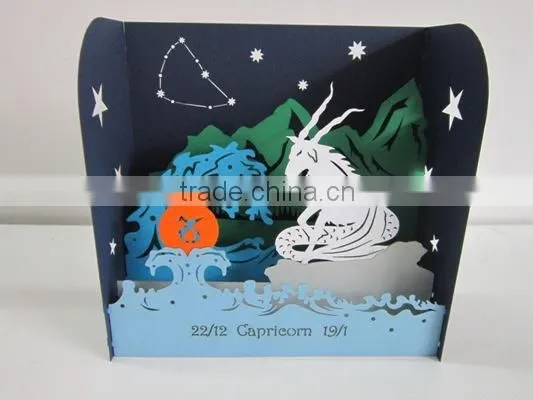 Capricornus New Zodiac 3d Pop up Card