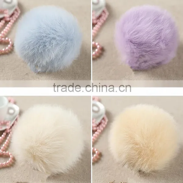 2015 Newest Fashion Black Fox Fur Ball Key Chain / Real Fur Pompoms photo-2