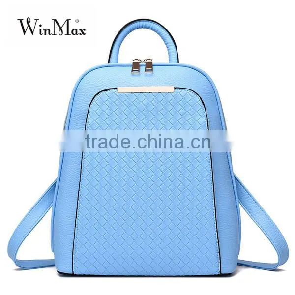 Leisure Knitting Teenage High Quality School Backpack Bags for Girls photo-3