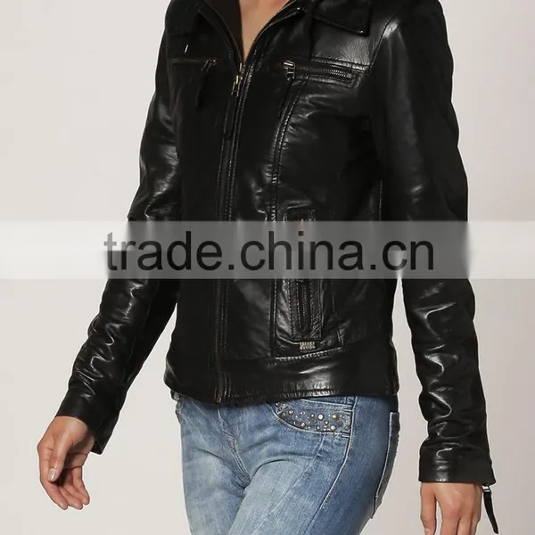 Brands Original Young Lady Red Leather Jacket photo-5
