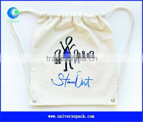 Eco Drawstring Backpack Shoulder Canvas Bag photo-3