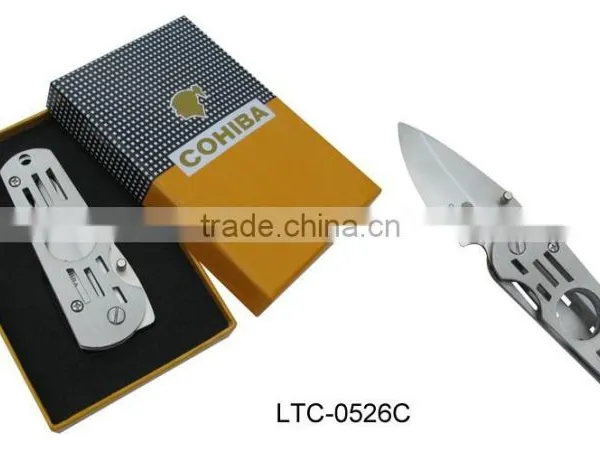 Cohiba Stainless Steel Tobacco Cutter Cigar Knife photo-2