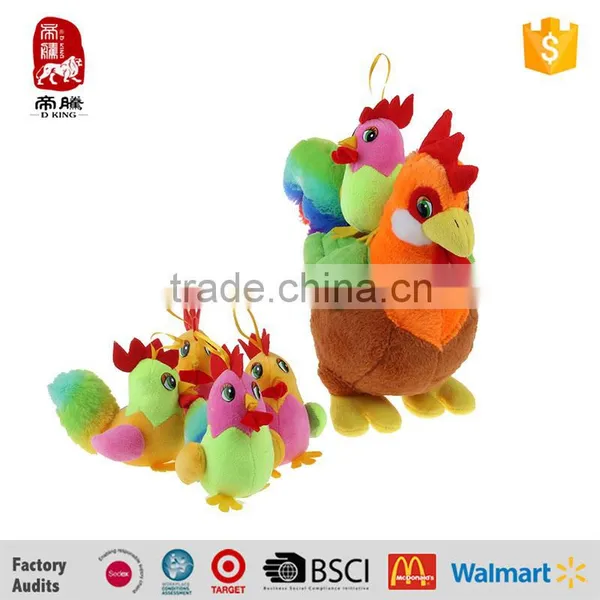 Chinese Colorful Plush Pendant Plush Chicken Toy photo-2