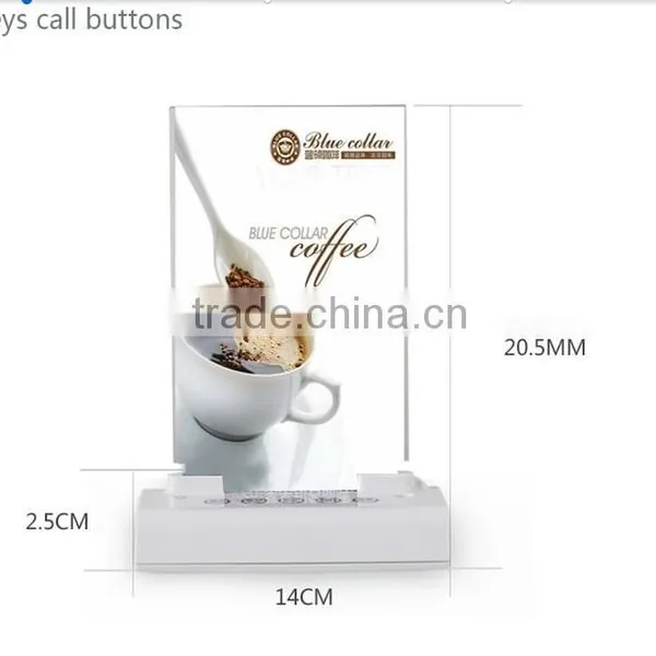New Model Restaurant Service Table Calling System Waiter Call Button /Multi-function Touch Calling Table Card photo-2