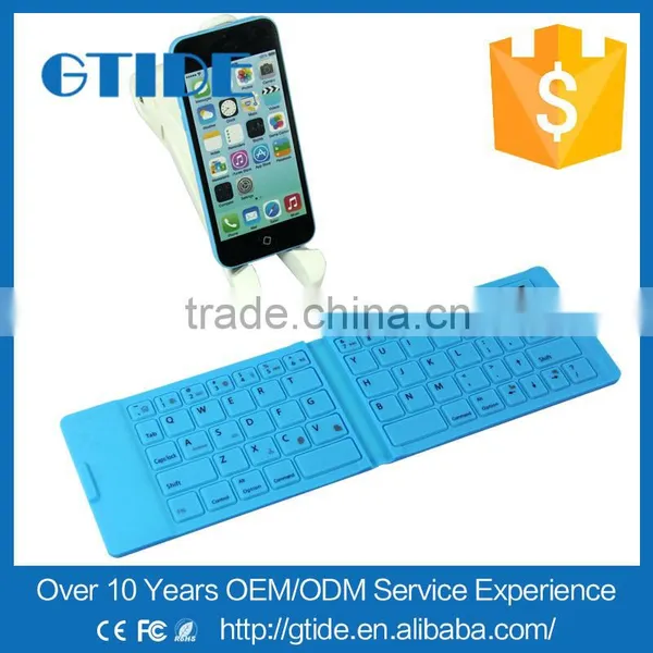 Silicone Keyboard Protector Foldable Bluetooth Wireless Rechargeable Keyboard photo-3