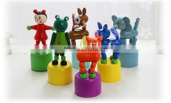 Custom How Selling Wooden Animal Mini Push Toy photo-4