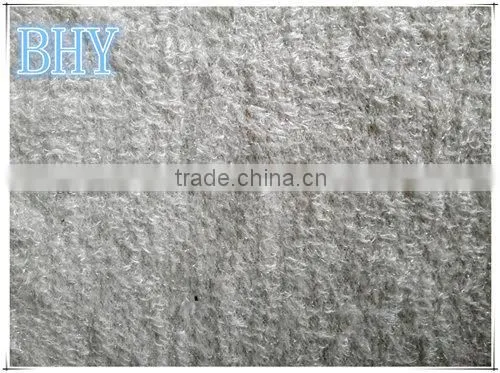 Soft Shining Pure White Anti-pilling Wool Nylon Acrylic Knit Fabric