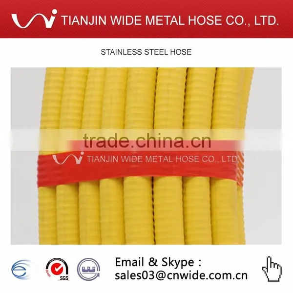 Chinese Manufacturer Yellow Stainless Steel Flexible Natural Gas Hose photo-2