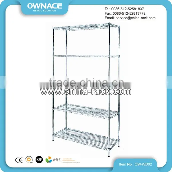 Adjustable Layers Chrome Carbon Steel Wire Mesh Shelving photo-3