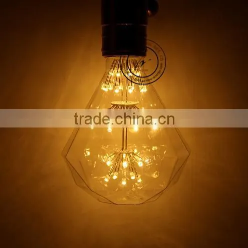 Diamond Shape Led Firework Bulb D95 E27 Base Decorative Light Bulb photo-3
