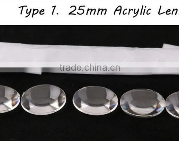 25mm 34mm 37mm Diameter Acrylic Biconvex Lens With 45mm Focal Length Exact for Google Cardboard 3D VR Glasses photo-2