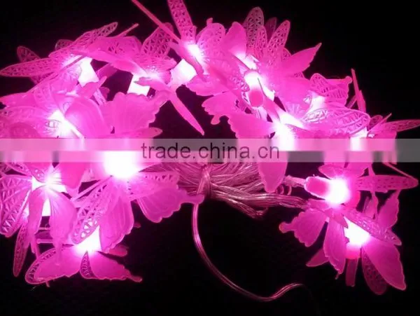 Plastic butterfly LED string light for holiday point party light