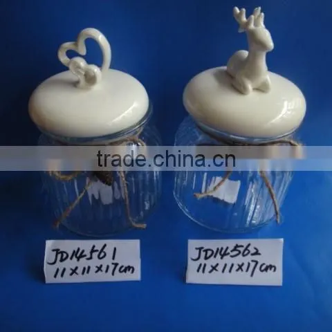 2015 New Glass Jar With Ceramic Lid