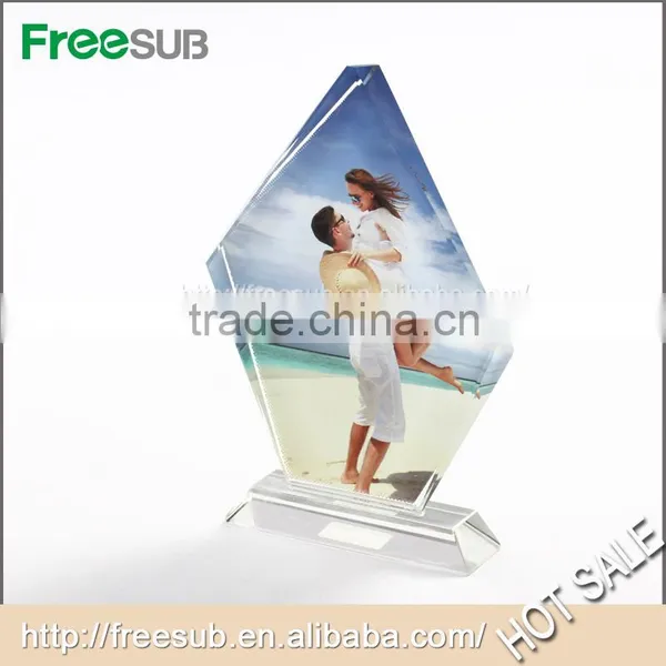 Freesub BSJ10B L150*H220*W40mm Big Ice Hill Screen Blank 3D Sublimation Personalized Crystal Frames photo-2