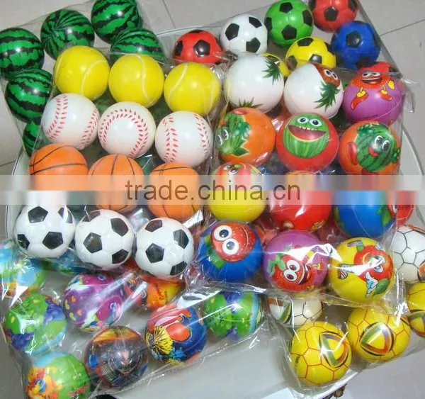 6.3cm PU Foam Stress Foam Toy Soccer Balls Sponge Neon Color Rubber Balls photo-4