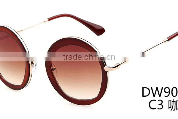 YWGX Past FDA CE UV400 Test Reminiscent Colorful Pattern Best Round Classic Sunglasses photo-2