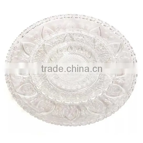 Glass Dinner Plate With Heart Design for Salad photo-3