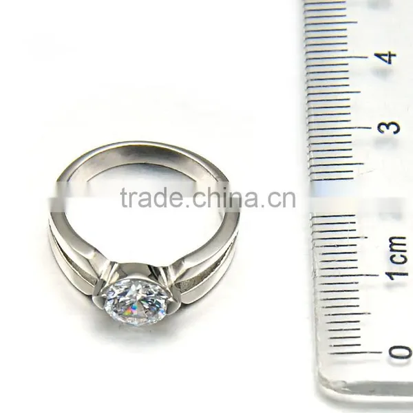 2016 Classic Women Wedding Band Jewelry Never Fade Stainless Steel Diamond Ring photo-3