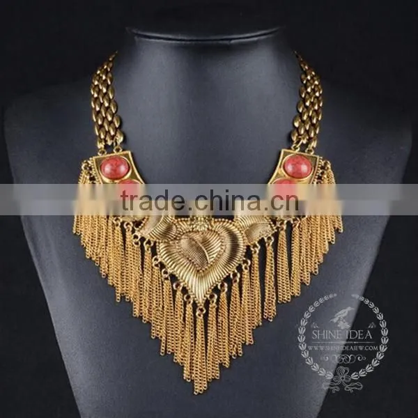 High Quality Vintage Style Chunky Statement Necklace Tin Alloy Fashion Women Pendant Necklace 6390137 photo-2