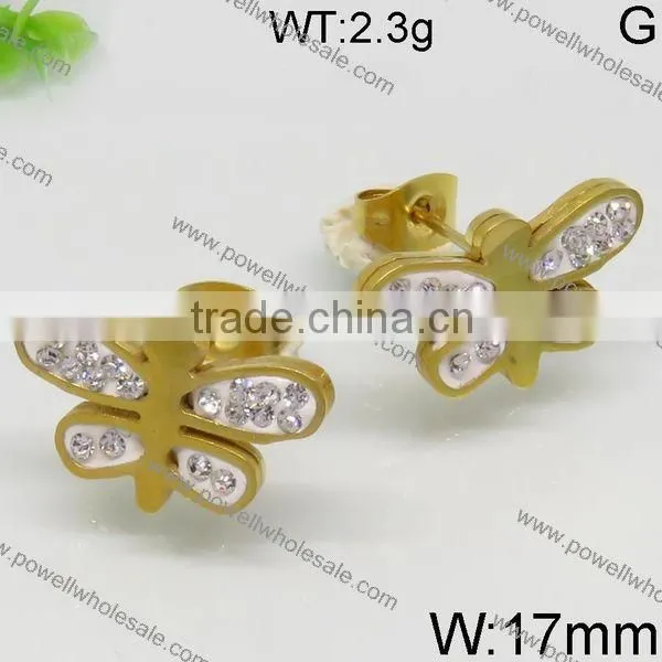 Newest Wholesale Gold Plated Earring With Crystal photo-5