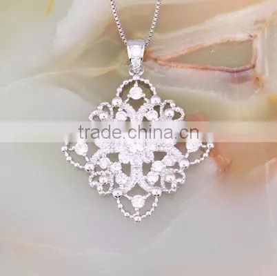 2015 Newest Brass Jewelry Tree of Life Pendant Necklace With Rhinestones photo-5