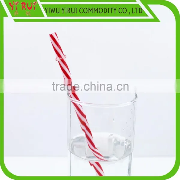 7.5*230mm Colorful pp Stripes Drinking Straws With Ring photo-3