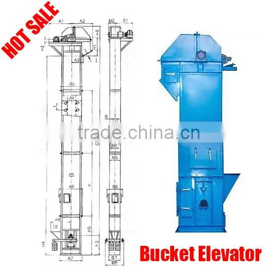 Bulk material Vertical Bucket Elevator / bucket elevator for sale