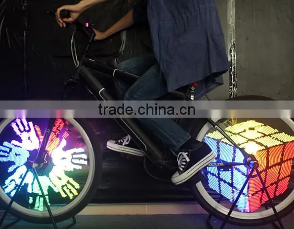 YQ8003 DIY Programmable Bicycle Spoke Bike Wheel LED Light Double Sided Screen Display Image Waterproof For 26 Inches Bicycle photo-4